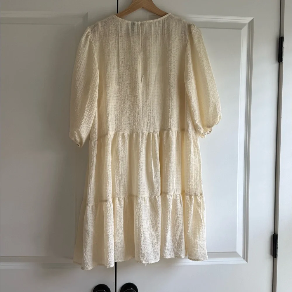 Divided Ivory Tiered Mini Dress - Picture 6 of 8